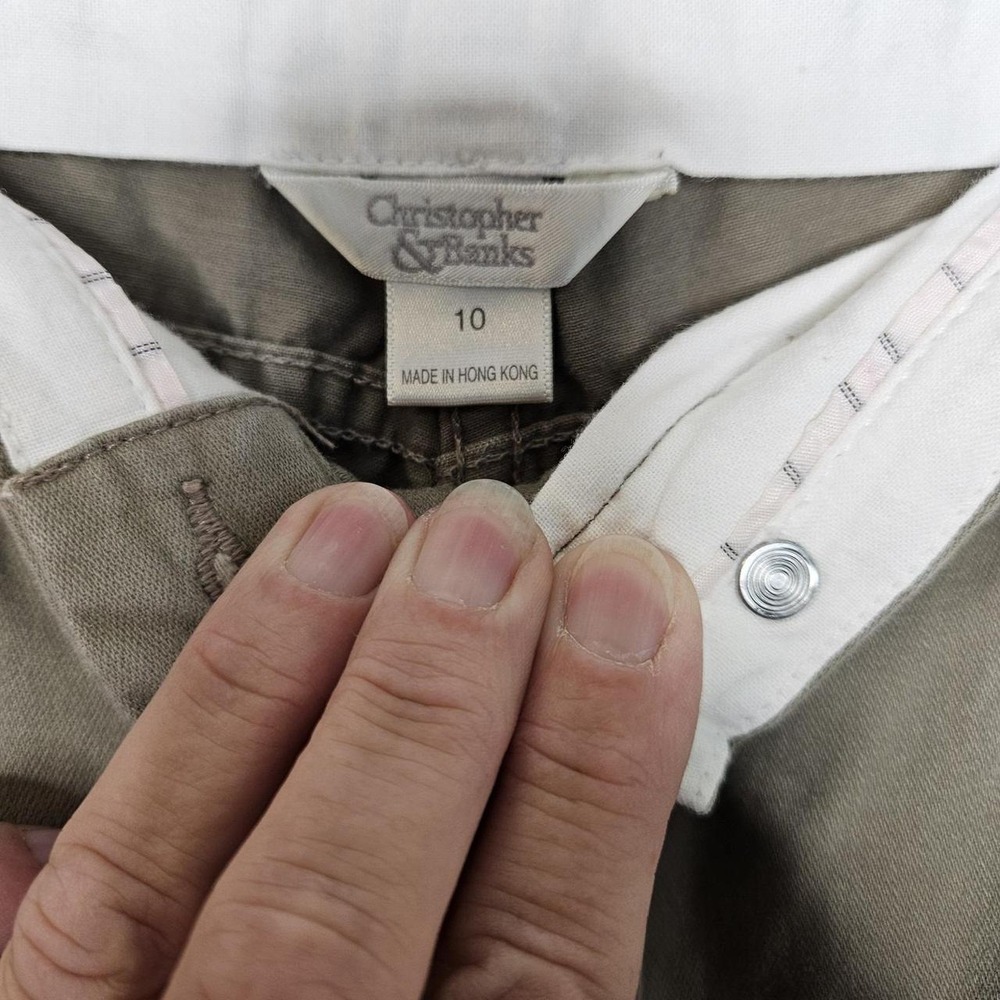 Christopher & Banks Women's Beige Size 10 Made In Hong Kong Casual Pants Slacks - Picture 3 of 3